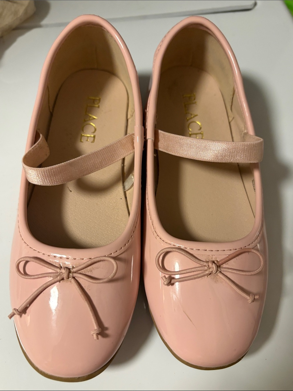 The Children's Place Light Pink Patent Mary Janes with Bow